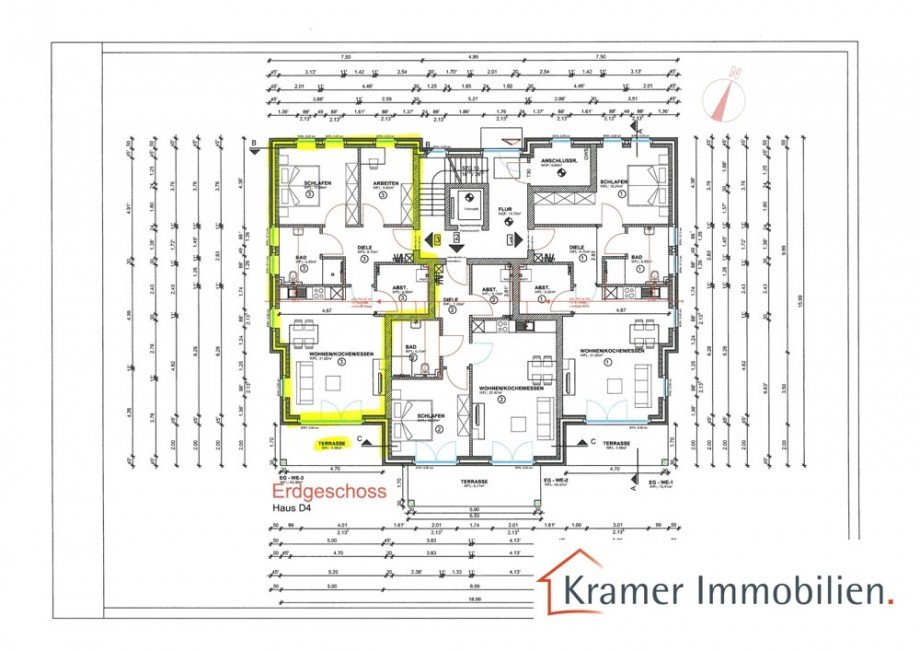 Grundriss EG-Wohnung Nr. 3 Erdgeschosswohnung Varel