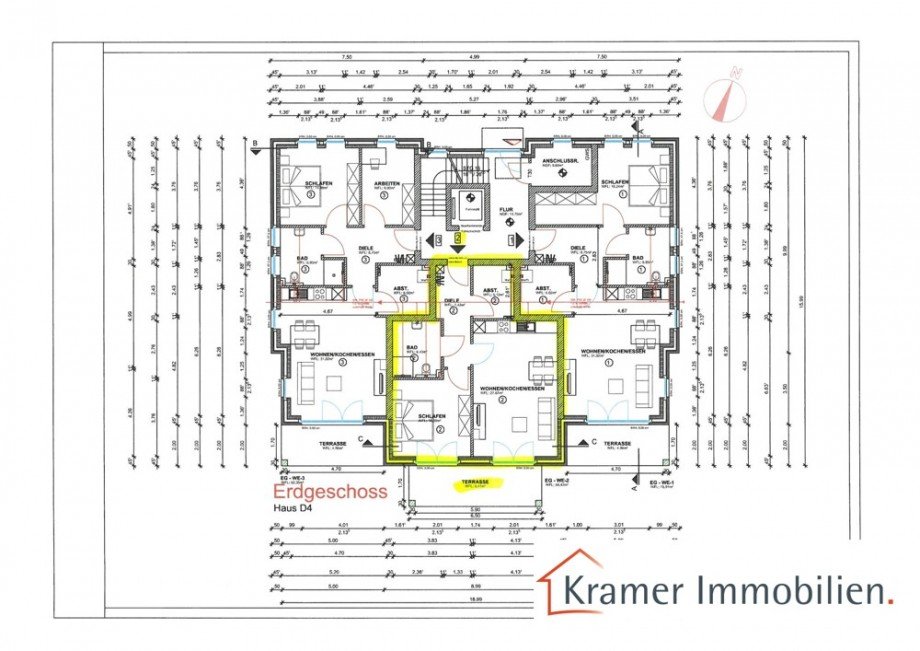 Grundriss EG-Wohnung Nr. 2 Erdgeschosswohnung Varel