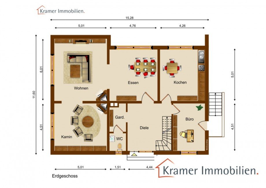 Grundriss Erdgeschoss Einfamilienhaus Varel